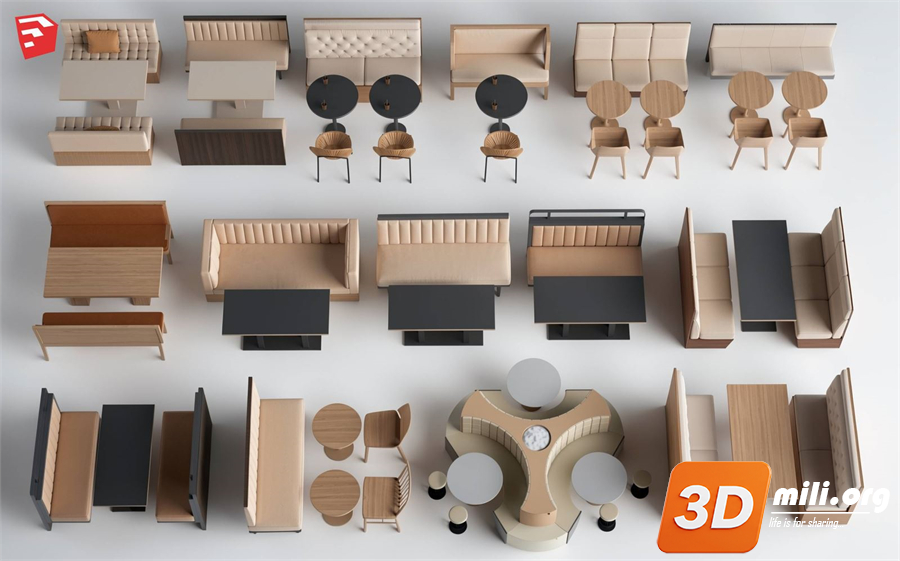 Cafe Furniture Skp Files 